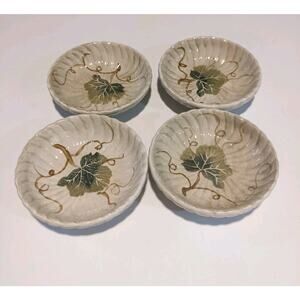 Linens-N-Things Unlimited Chianti Grapes Saucers 4pc Set 4 Inch